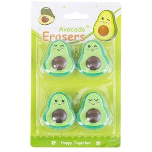 Avocado Fruit Pencil Erasers Stationary for Schooling Kids